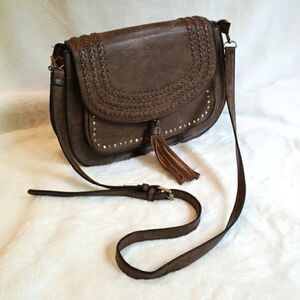 Antik Kraft Vegan Brown Leather Satchel Boho Bag